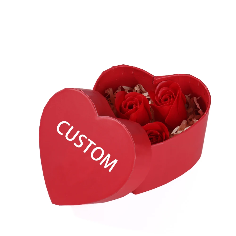 custom red heart shaped valentines day gift box set personalized romantic packaging for jewelry  flowers-0