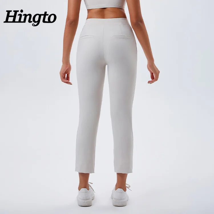 Workout Pants For Women Sportswear High Waist Ladies Yoga Pants Drawstring Spandex And Polyester Loose Yoga Pants With Pockets
