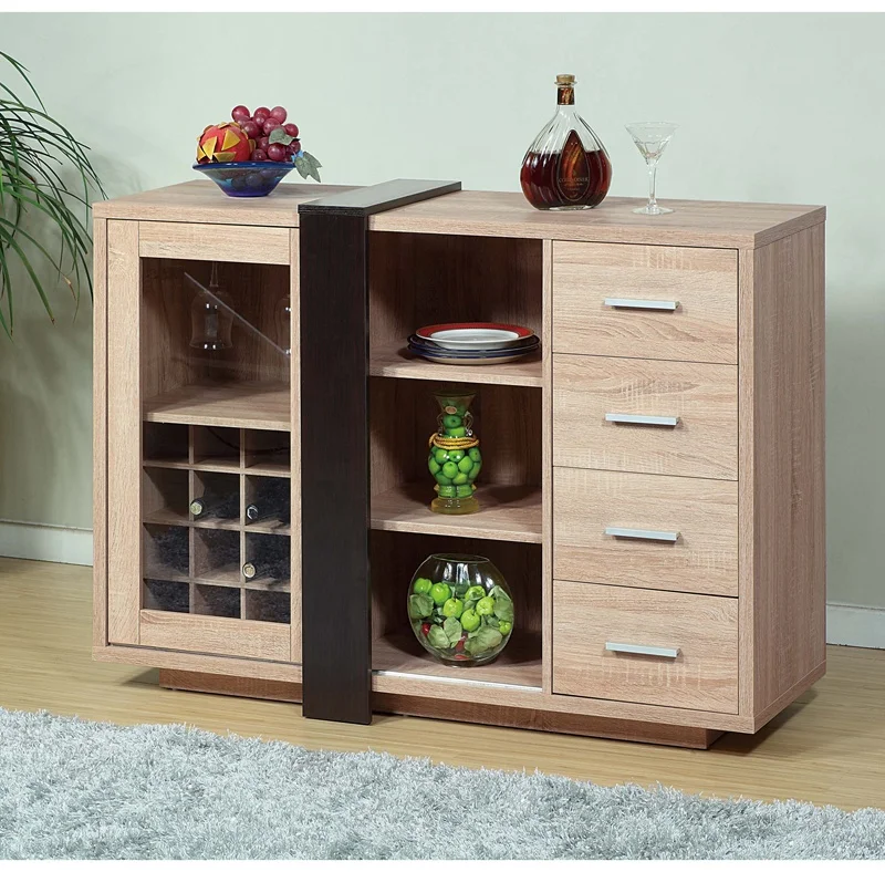 NOVA Custom Vintage Wood Home Furniture Industrial Style Designs 4 Drawers Wooden Cabinet With Mesh Grid For Living Room