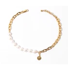 Pearl French Style Light Luxury Portrait Round Brand Natural Baroque Real Pearl Necklace
