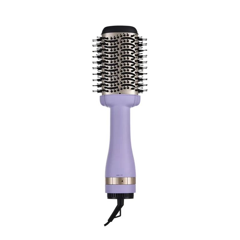 1300W Dual Voltage Hot Air Brush with 3 Temperature Adjustment Levels for Professional Hair Styling