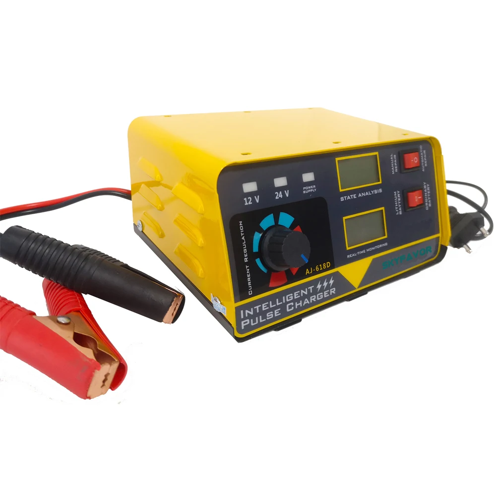 Adjustable Automatic Trickle charger 12V 20A 24V 10A Universal smart fast truck motorcycle car battery charger with Pulse Repair