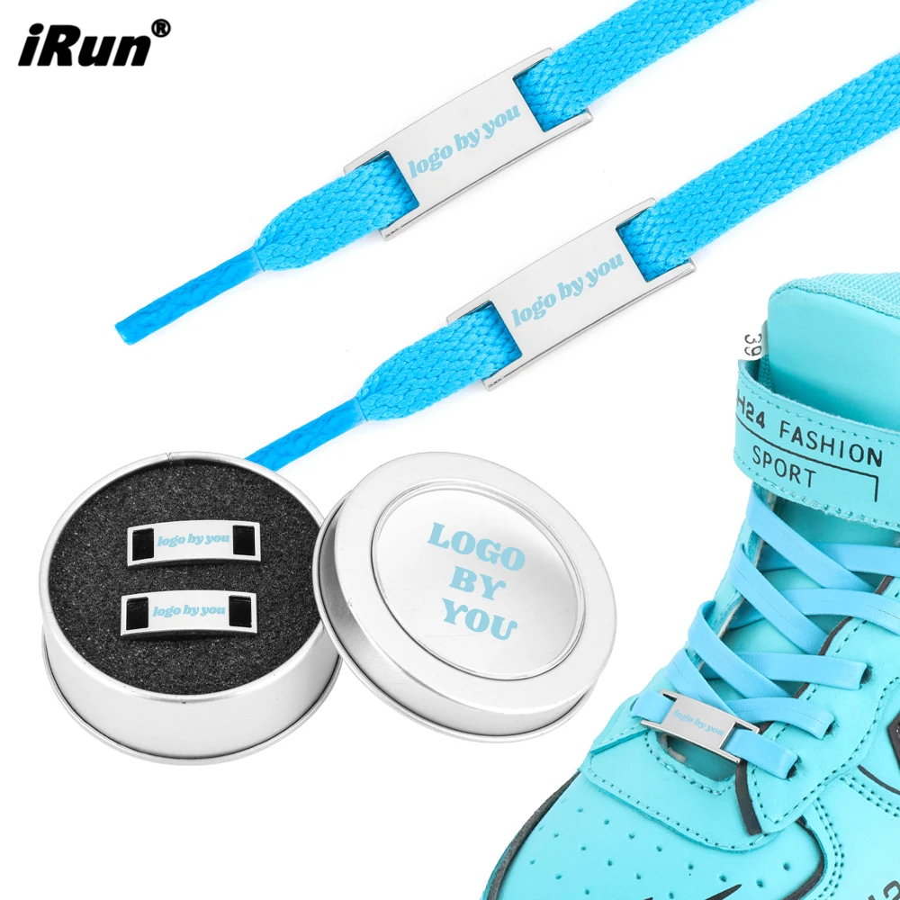 iRun Custom Logo Alloy Jewelry Sneaker Gold Metal Charm Shoe Tag Name Brand Shoelace Charm Shoe Decoration Dubraes
