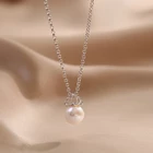 Silver Wholesale S925 Sterling Silver Water Pearl Pendants For Necklace Natural Pearl Necklace For Women