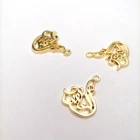 Pendant Charms Custom Engraved Logo Pendant Zinc Alloy Gold Plating Brand Logo Metal Charms Pendant For Jewelry