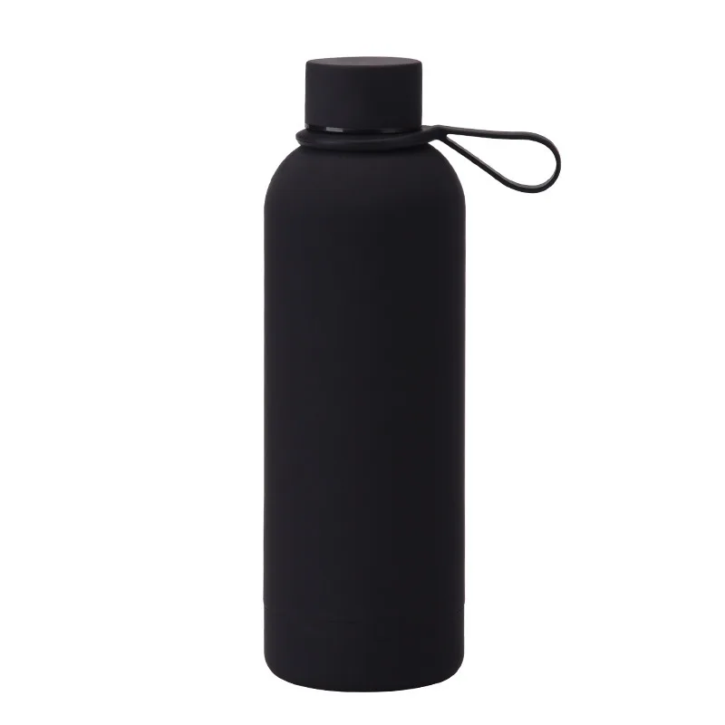 Customized Sports Double Wall Vacuum 304 Stainless Steel Rubber Paint Matte Insulated Thermos Thermal Flask Water Bottle Tumbler