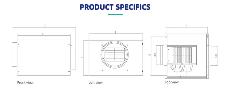 Inline Ventilation Exhaust Fan, COMAYJOHN, MCD-2000, Roof - detail 14