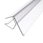 Shelf Talker Label Holder Clear Finish PVC Shelf Talker Data Strip Supermarket Shelf Label Price Tag With Adhesive Tape