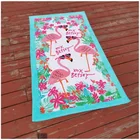 Printed Terry Towel Printed Cotton Beach Towels Flamingo Printed High Quality 100%Cotton Terry Custom Beach Towel