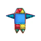Magnet Puzzle Tiles Magnetic Constructor Clear Colors 3D Brain Building Blocks Set Of 69 Pieces