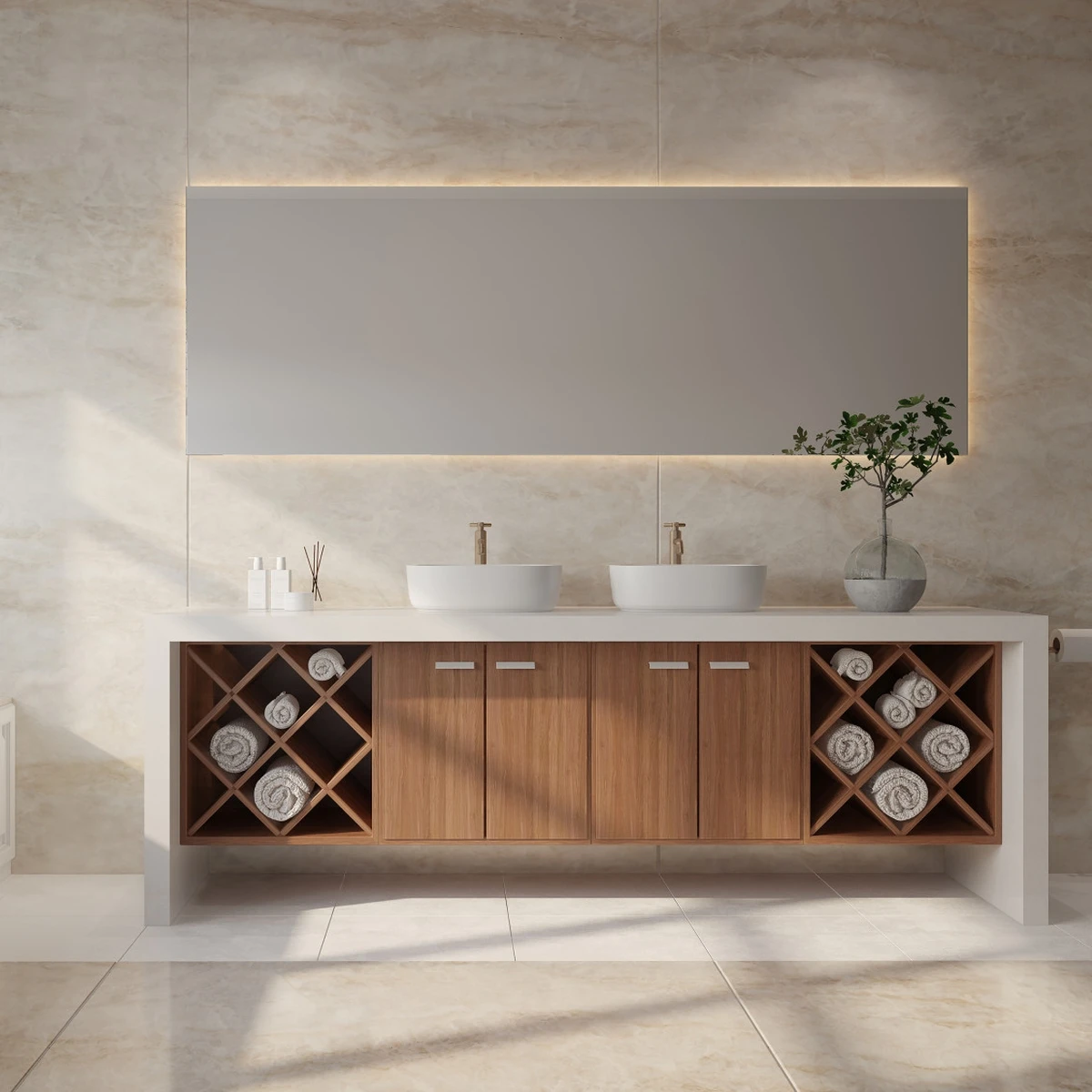 Classic European Style Melamine Double Sink Bathroom Vanity With Waterfall  Design - Buy European Style Classic Bathroom Vanity,Melamine Bathroom  Furniture Cabinet Set,Double Sink Bathroom Vanity With Waterfall Design  Product on Alibaba.com