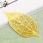 Brass Metal Leaf Brass Bookmark Factory Custom Hollowed Out Design Brass Metal Leaf Bookmark