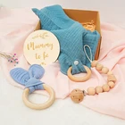 Gift Set Toy Toys Wholesale Newborn Baby Gift Set Crochet Toy Baby Wooden Rattles Teethers Toys Set
