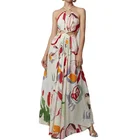 Wholesale Hot Selling Women Maxi Sexy Hollow Printing Beach Summer Long Dresses Beach Maxi Dresses