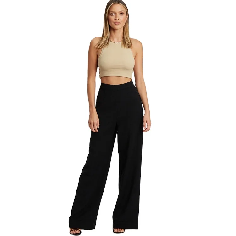 straight pants black slacks ladies elegant office pants girl