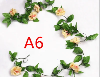 AAA235  wedding decoration Flowers vines plant branch flowers leaves home Christmas decor Artificial plastic rose rattan