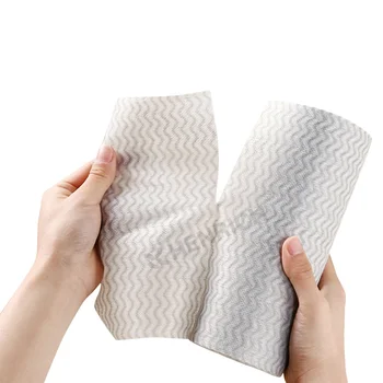 Manufacturers water absorbs reusable 3-color printed checkered kitchen dish wet and dry stack lazy rag reusable paper towels