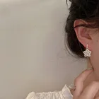 Earrings Vershal Korean Style Gold Plated Zircon Diamond Star Love Triangle Earrings Jewelry For Women