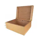 Box Wood Large Wooden Box With Hinged Lid Wood Storage Box With Lid White Stash Box Decorative
