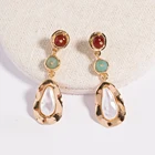 Earrings Agate Fashion Christmas Earrings Contrast Color Drops Agate Lady Earrings Manufacturer Wholesale