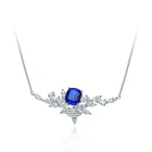 Luxury Necklace Women Jewelry 925 Sterling Silver Rhoduim Plated Zircon Crystal Necklace