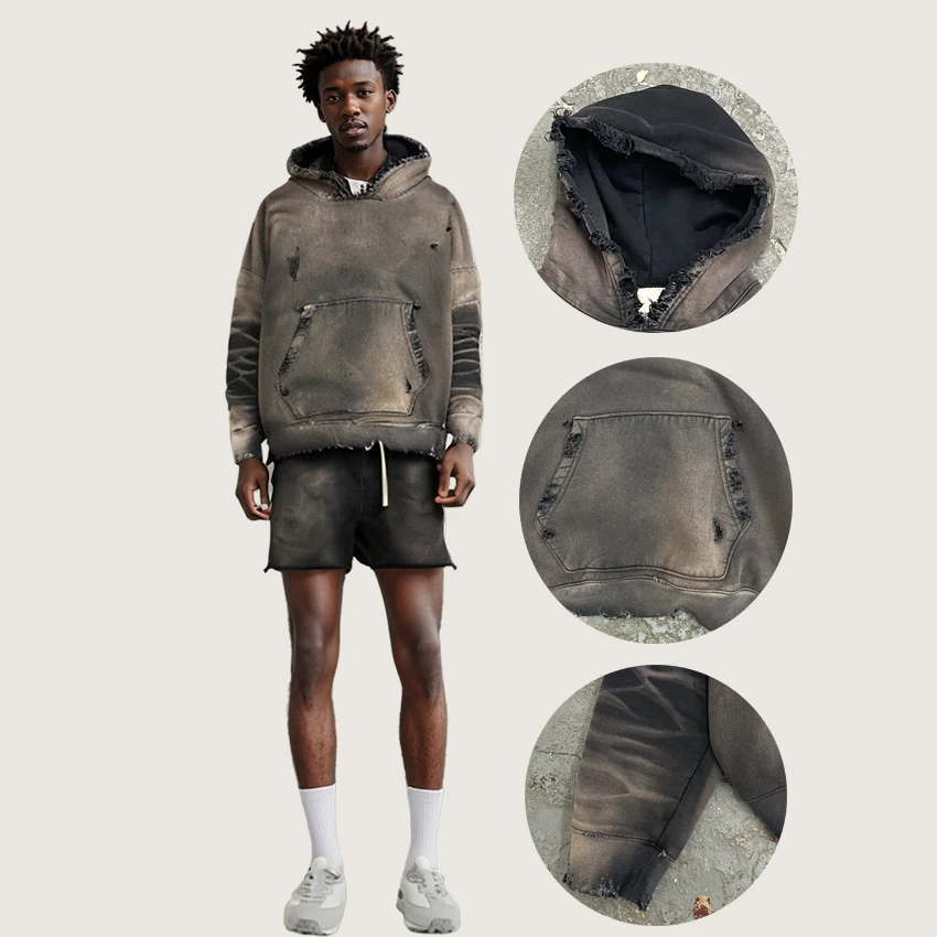 Men's Heavyweight 300-500 Gsm Hoodies Custom Printed Boxy Fit Pullover With Drop Shoulder Plain Sweatshirts Made Fleece Fabric Ha66b8b784dd143c6af12e47f8f3146c0j
