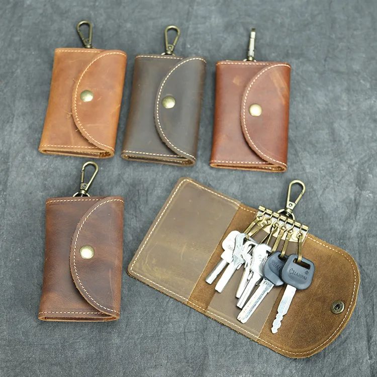 Cowhide Keychain Wallet