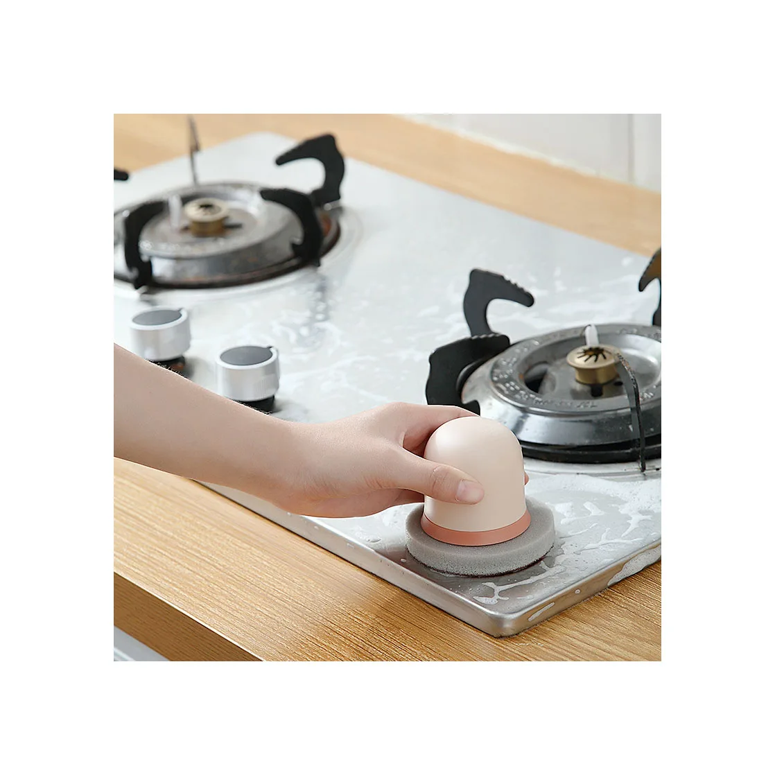 2023 Household cleaning kitchen accessories kitchen tools utensils dishwashing brush cleaning brushes short handle emery brush