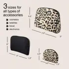 Cosmetic Bag Bag 3 Pc Cosmetic Bag Set Leopard Print Small Lightweight Cosmetic Bag 3 Pack For All Types Of Accessories