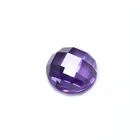 Zircon CZ Zircon Round Checker Cut Violet Colour Stones For Sale
