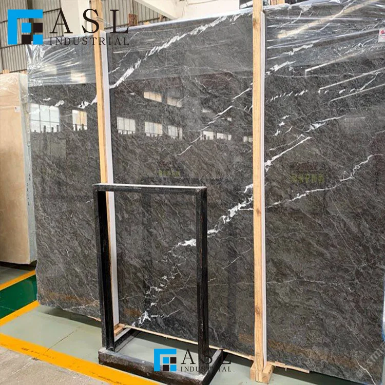 Italy Wyndham grey marble tile and slabs China naturlike atlantis ocean gray type marble of ziarat 24x24