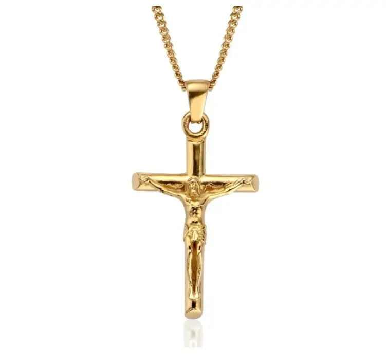 24k gold crucifix necklace