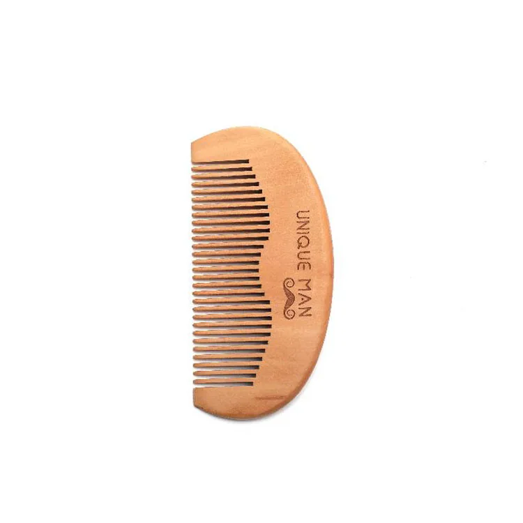 Men Beard Straightening Comb Wooden Handle Shaving Comb Wooden Beard Comb For Men's Beard Care