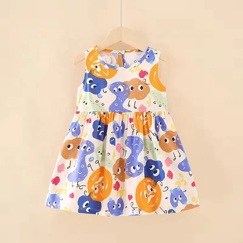 Girls Dress 2024 Cotton Comfortable Fabric Good Price Floral Dress Girls Summer Casual Clothes