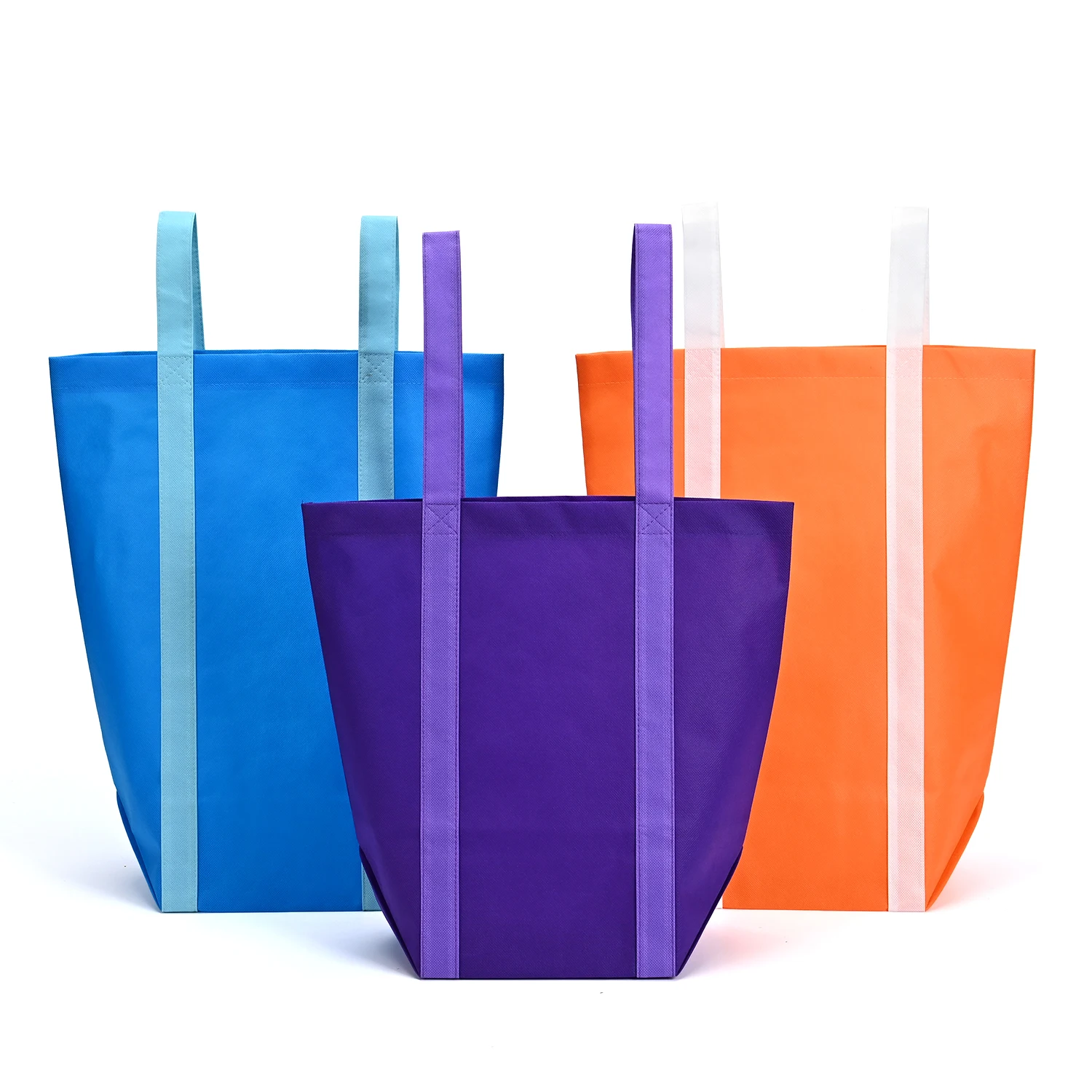 Custom Printed Logo Eco-Friendly Reusable Grocery Recycled PP Nonwoven Carry Shopping Bags Laminated Non Woven Fabric manufacture