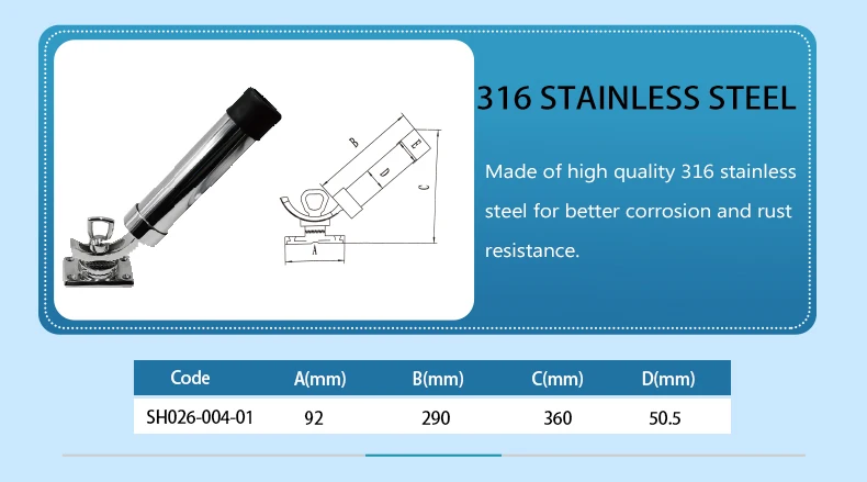 product heavy duty marine accessories fishing boat rods holder adjustable rail mount rod clamp holders stand fishing rod holder-7