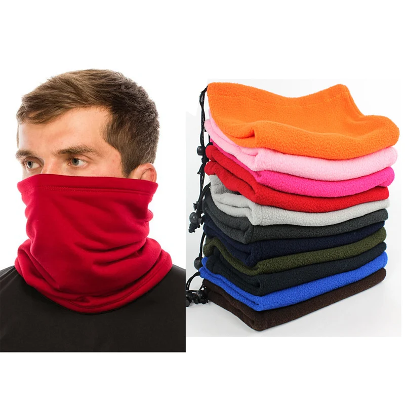 Neck Gaiter Thermal Fleece Face Mask Scarf Tube Skiing Bandana Warmer Men Women 