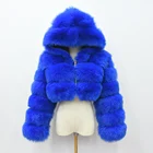 Coat 2021 Fashion Fur Jackets Short Woman Real Fox Fur Coat With Hood