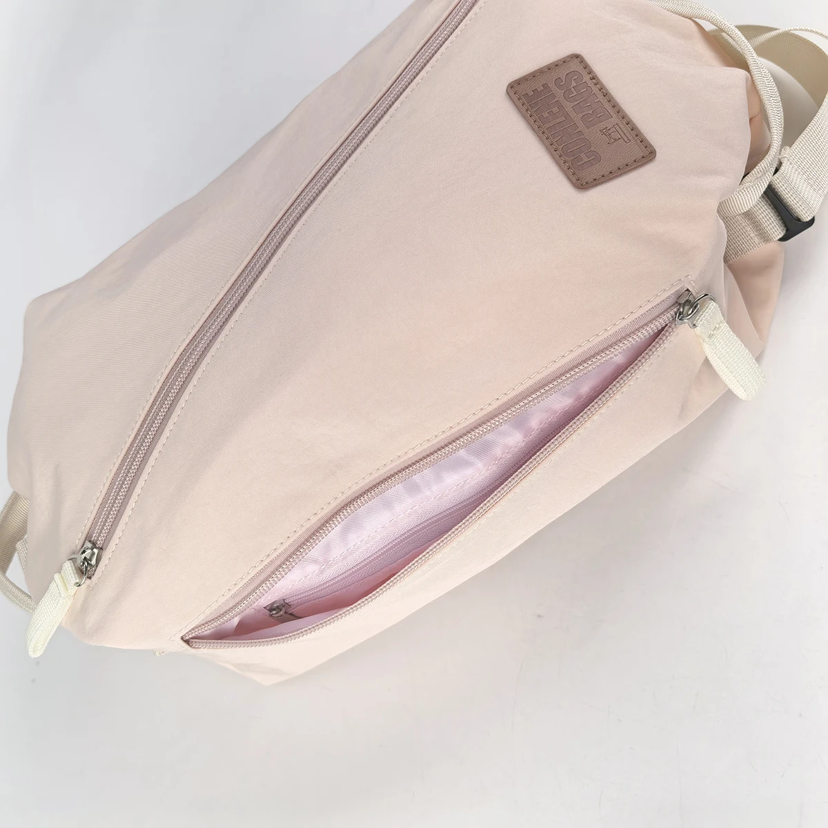 INS Custom Logo 230D Nylon Polyester Student Bag Colorful Inscription with Zipper and Pocket for Shopping manufacture