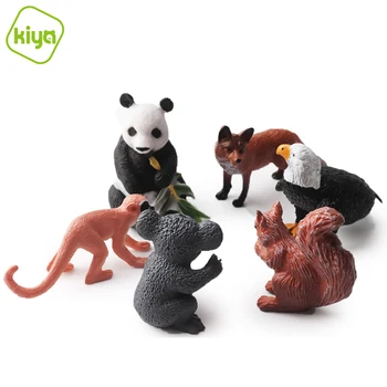 Kiya D114-1 Monkey squirrel koala + panda Fox Eagle animals plush toy kids soft toys stuff toy animales