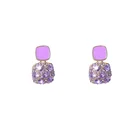 Earring Studs Stud Earrings Purple Fashion Earring Studs High-grade Diamond Geometric Stud Jewelry