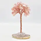 Agate Tree Of Life Natural Purple Crystal Chakra Healing Agate Base Decoration
