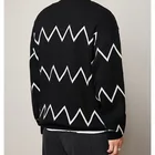 Sweaters 100%cotton Jacquard Half-collar Sweaters Men