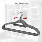 Hook Hook Hook Wholesale Velvet Hangers Non Slip Flocked Clothes Hanger Bring Silver Hook