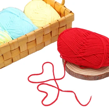 Manufacturer wholesale 4ply 100% acrylic colorful cotton milk yarn for hand knitting