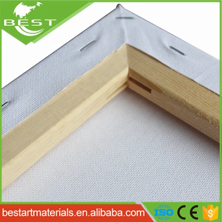 Professional Stretched Canvas Board with 380+/-50 Thickness and Eco-Solvent Latex UV Ink Support in White Color