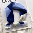 Scarf New Spring Scarf Female Letter Printing Decorative Silk Scarf Small Headscarf