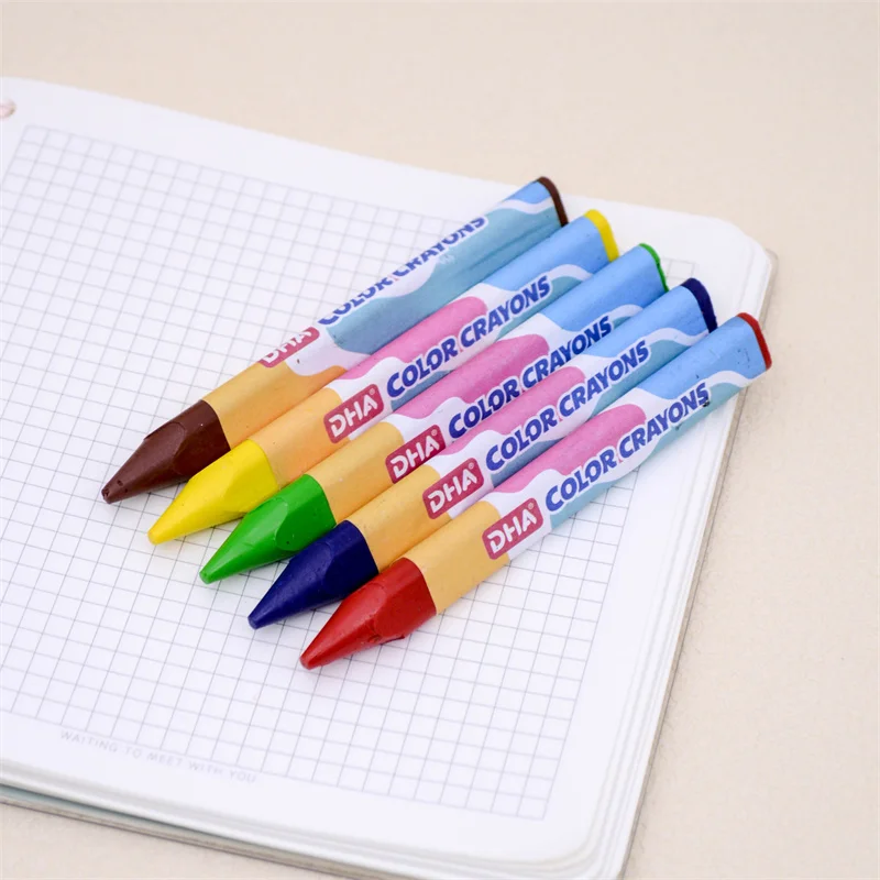 School Art Stationery 12 Colors Wax Crayon Set For Student