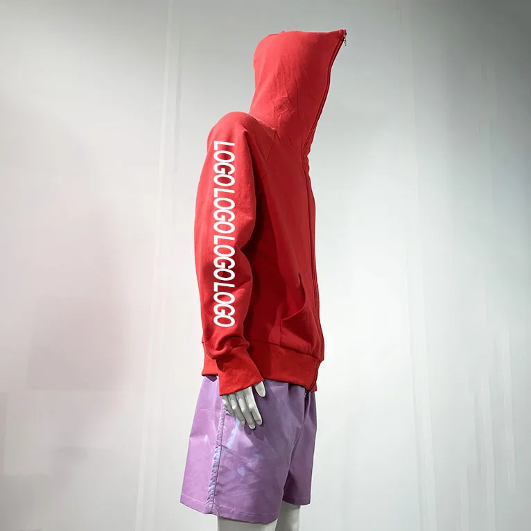 Full Zip Up Hoodie with 430grams Fabric Weight and Anti-Wrinkle Custom LOGO Streetwear