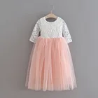 Kids Clothing Girls Girls Good Quality Kids Clothing Girls Dresses 2-12 Long Sleeves Layered Princess Girls Dresses